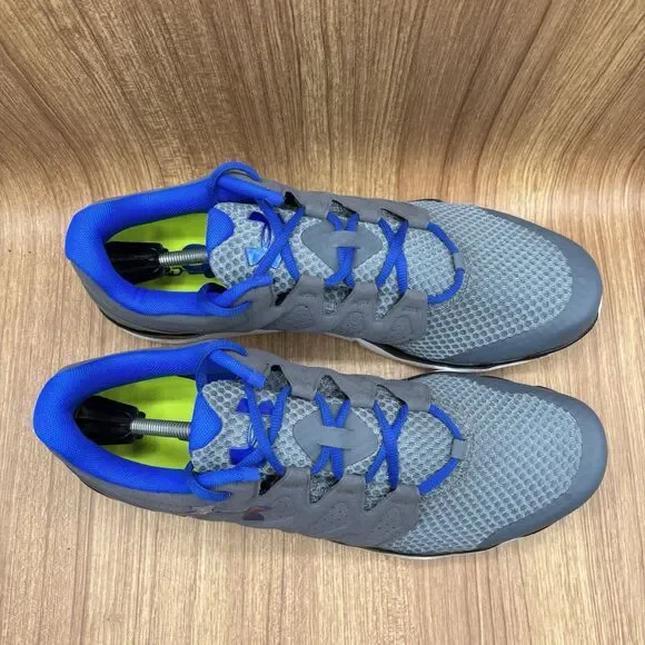 Under Armour UA Micro‎ G Engage Gray Blue Metallic Size 14 Running Sneakers NEW